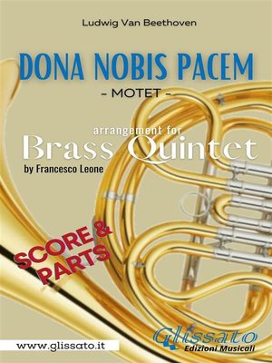 cover image of Dona Nobis Pacem--Brass Quintet--Score & Parts